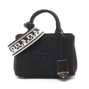 Prada Handbag Canvas Black